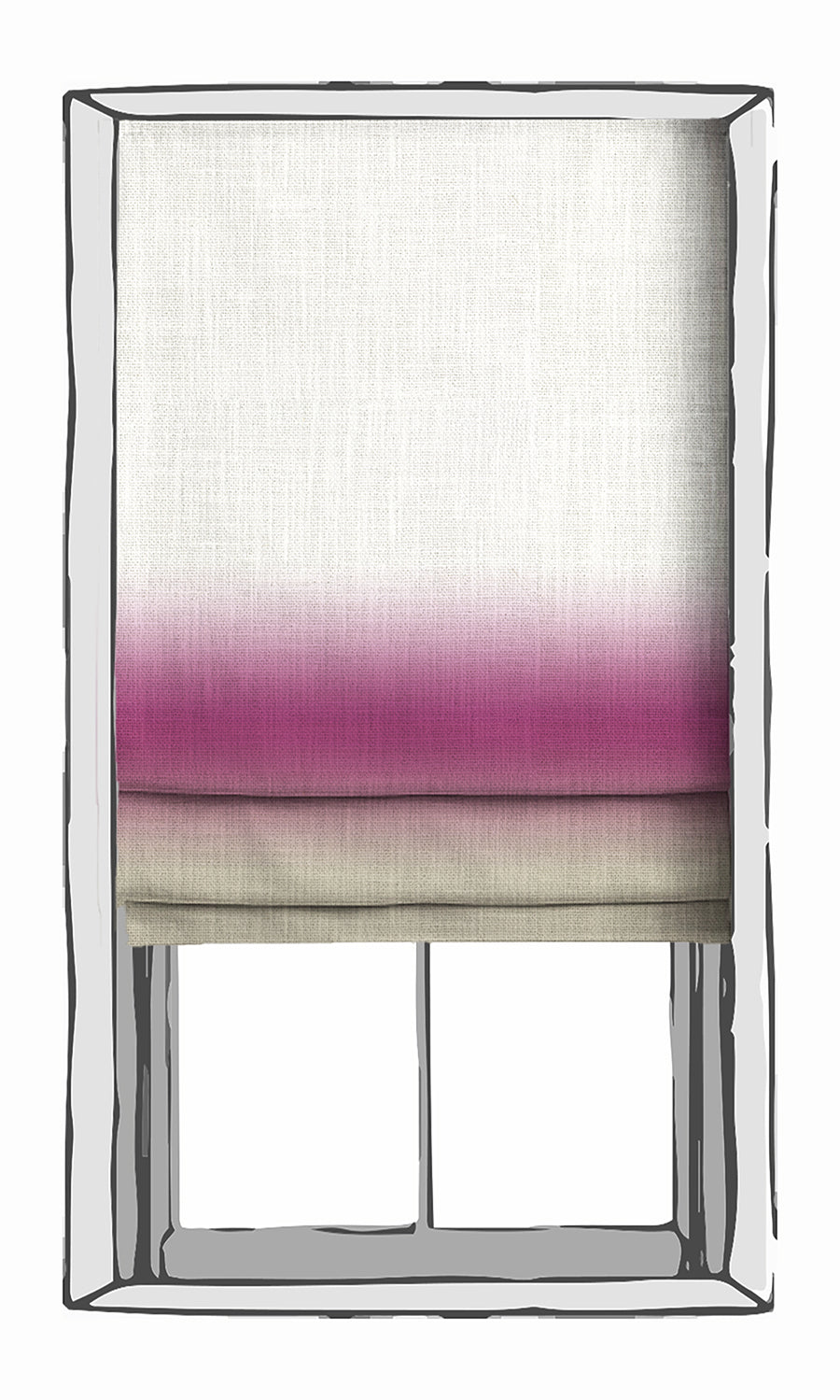 3-Tone Ombre Curtains for Living, Bedroom, Kitchen, Bathroom (Pink/ Warm Beige)