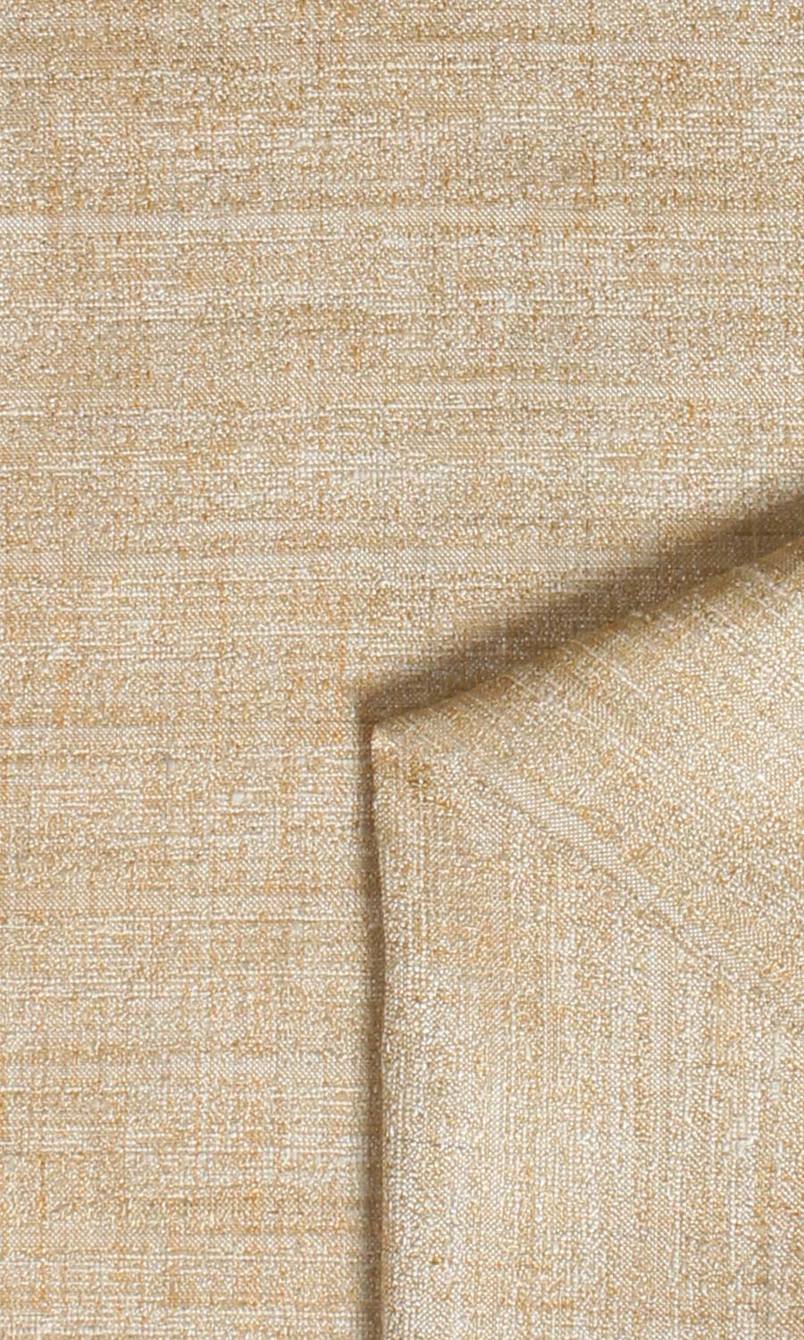 Faux Silk Textured Home Textile Fabric Material By the Metre (Golden Beige)