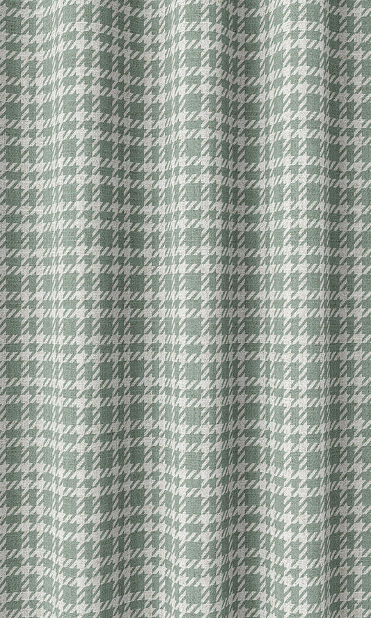 Checkered Drapes (Duck Egg Blue)