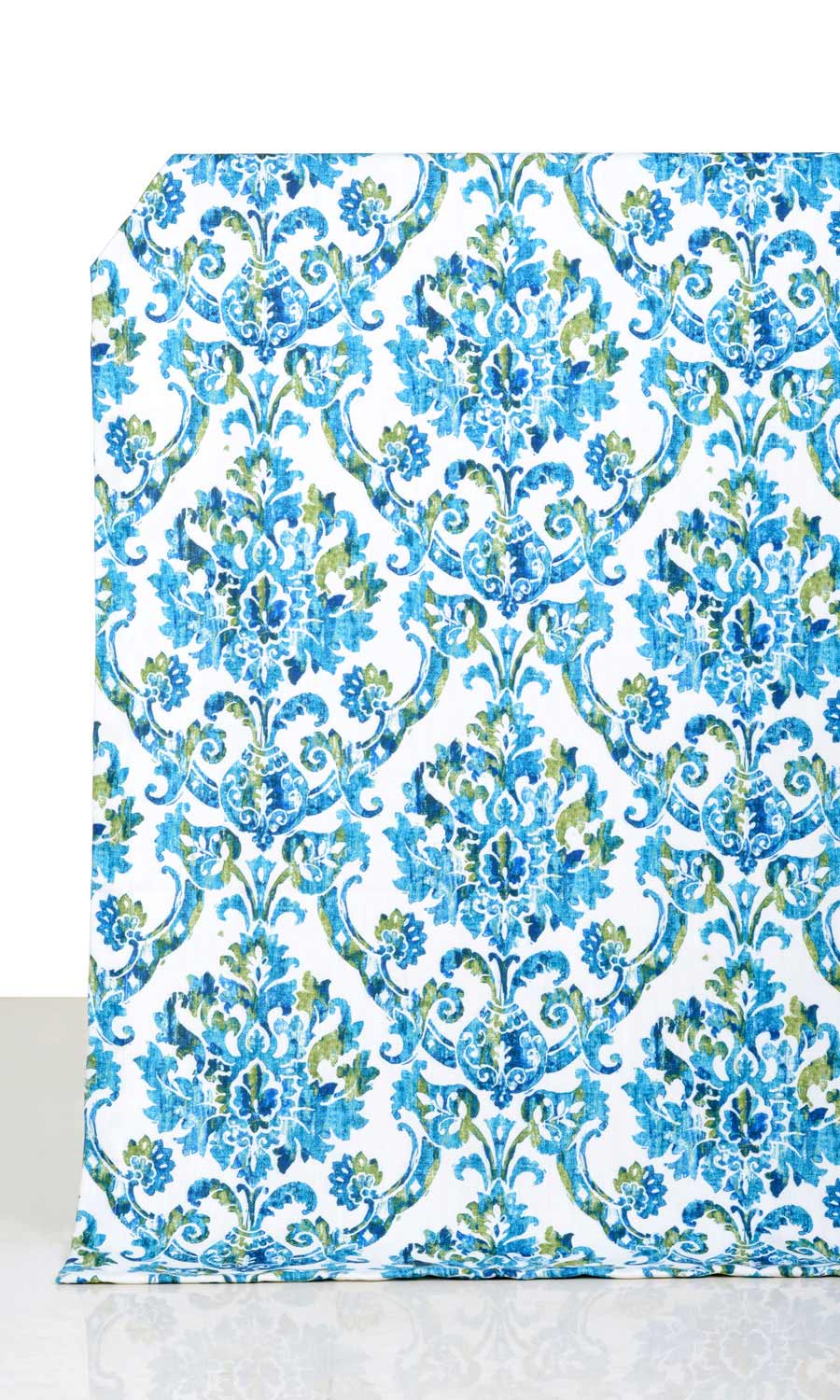Damask Print Home Décor Fabric Sample (Blue/ Green)