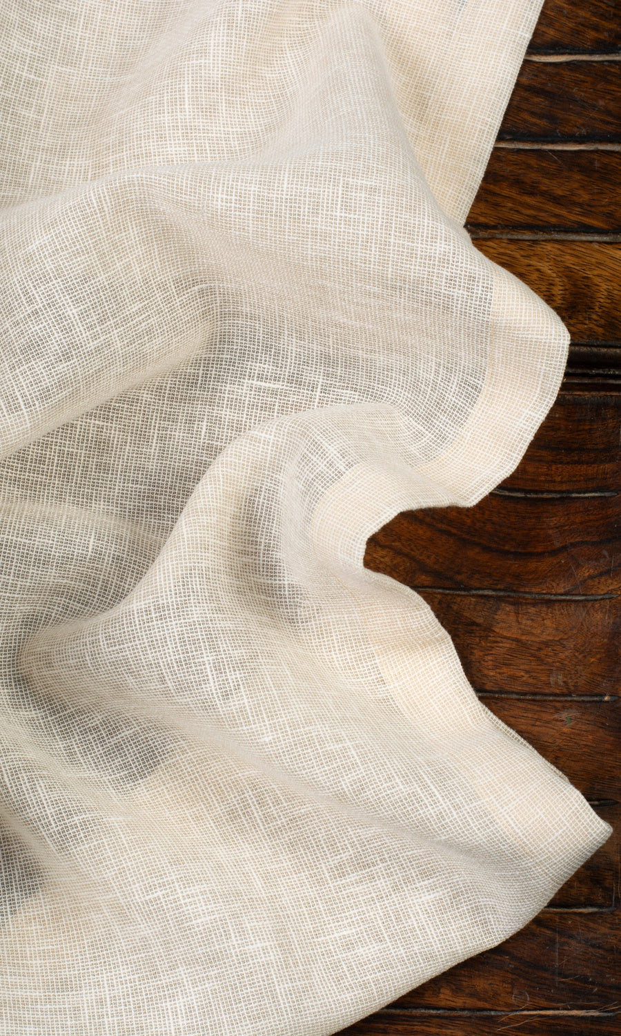 Plain Sheer Home Textile Fabric Material By the Metre (Beige)