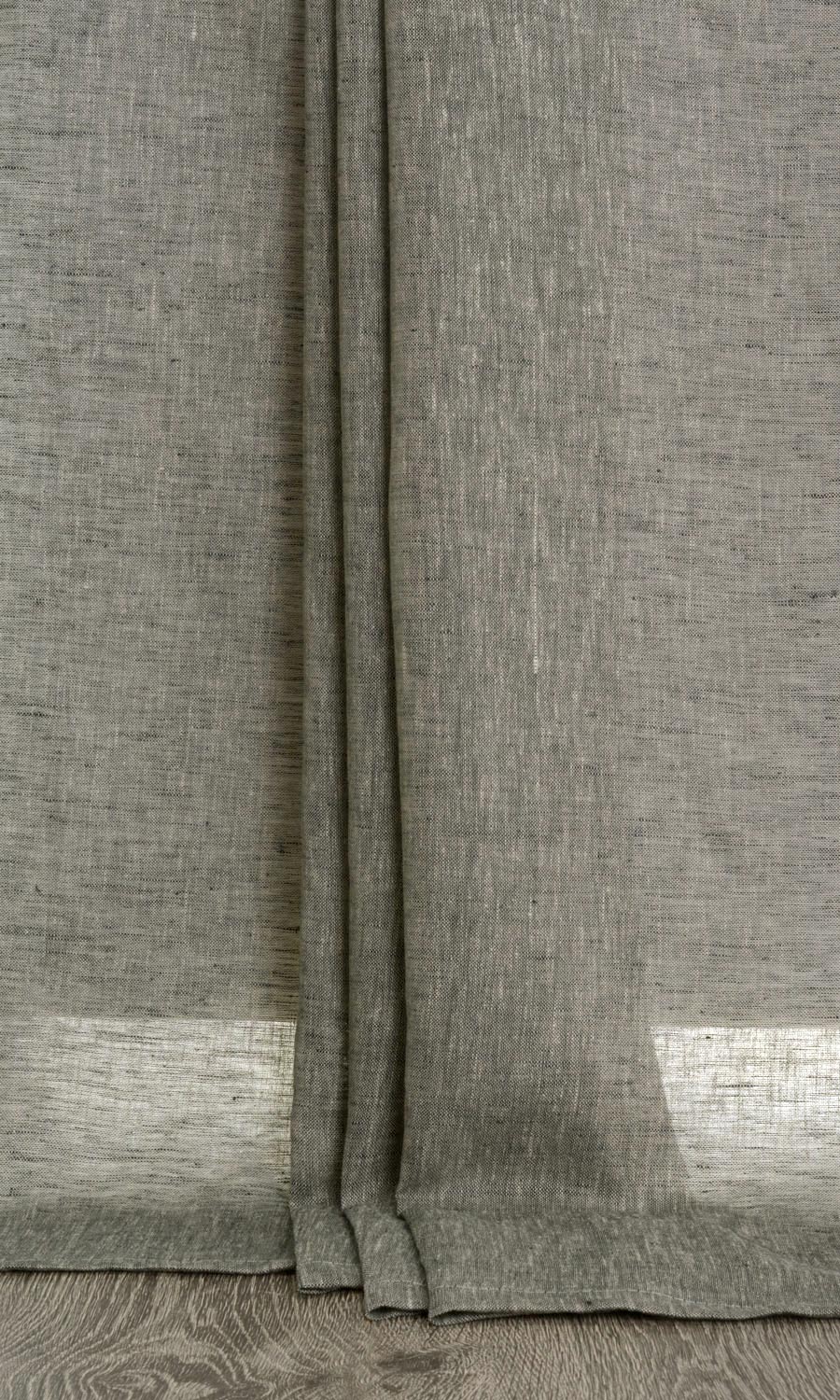 Sheer Linen Window Treatments Fabric By the Metre (Grey)