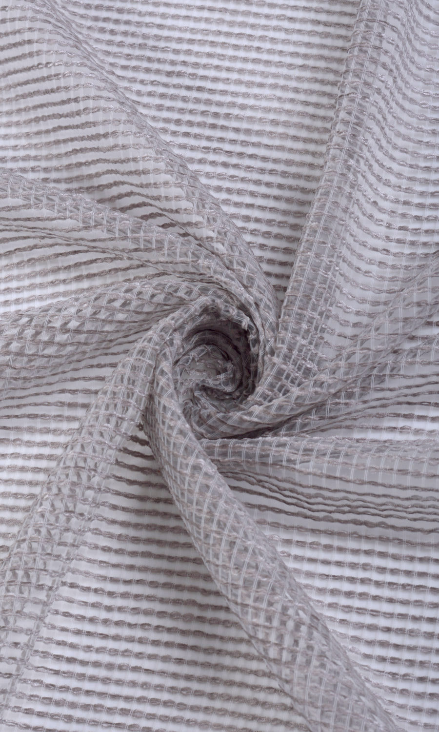 Check Weave Sheer Home Décor Fabric By the Metre (Grey)