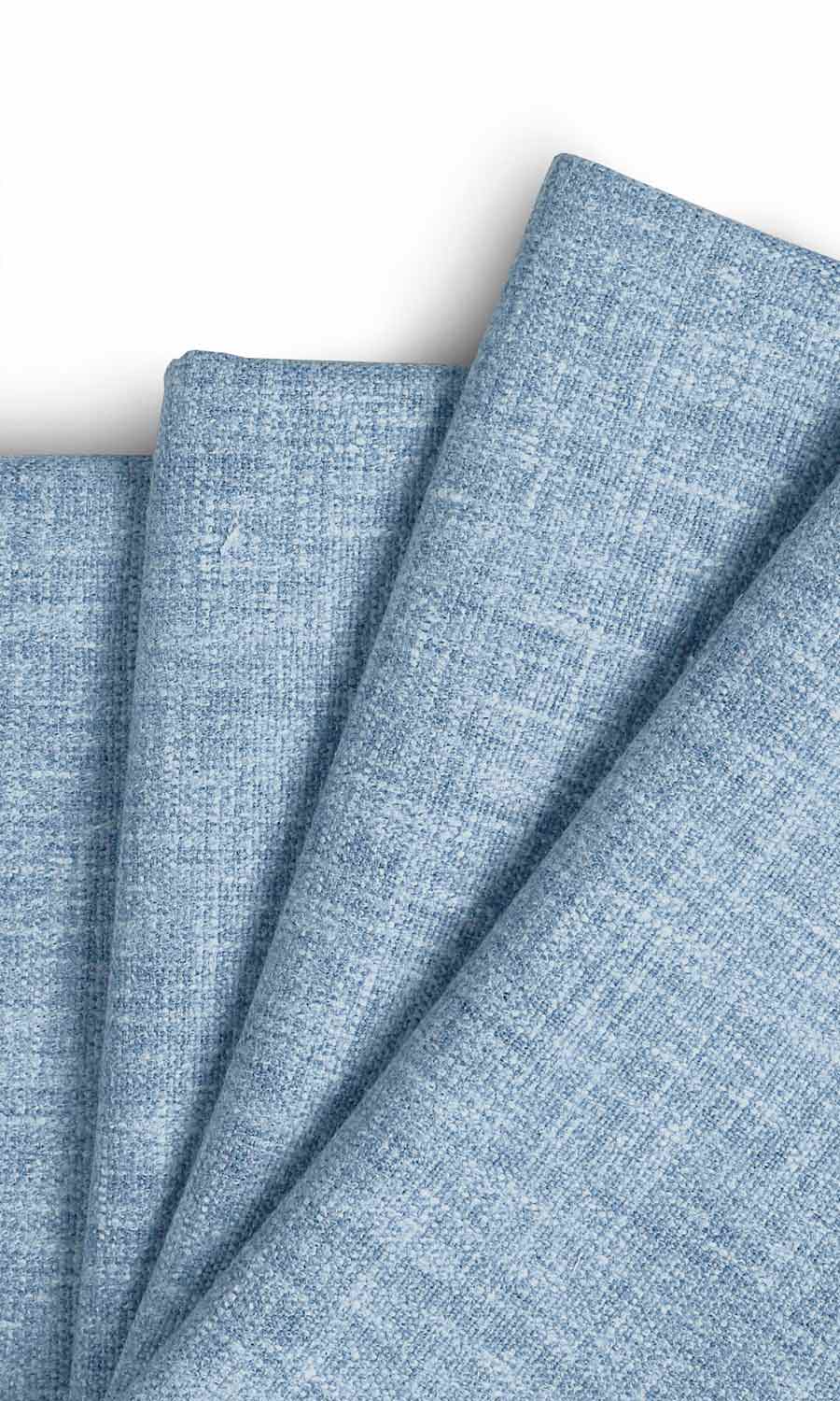 Cotton Blend Window Treatments Fabric By the Metre (Blue)