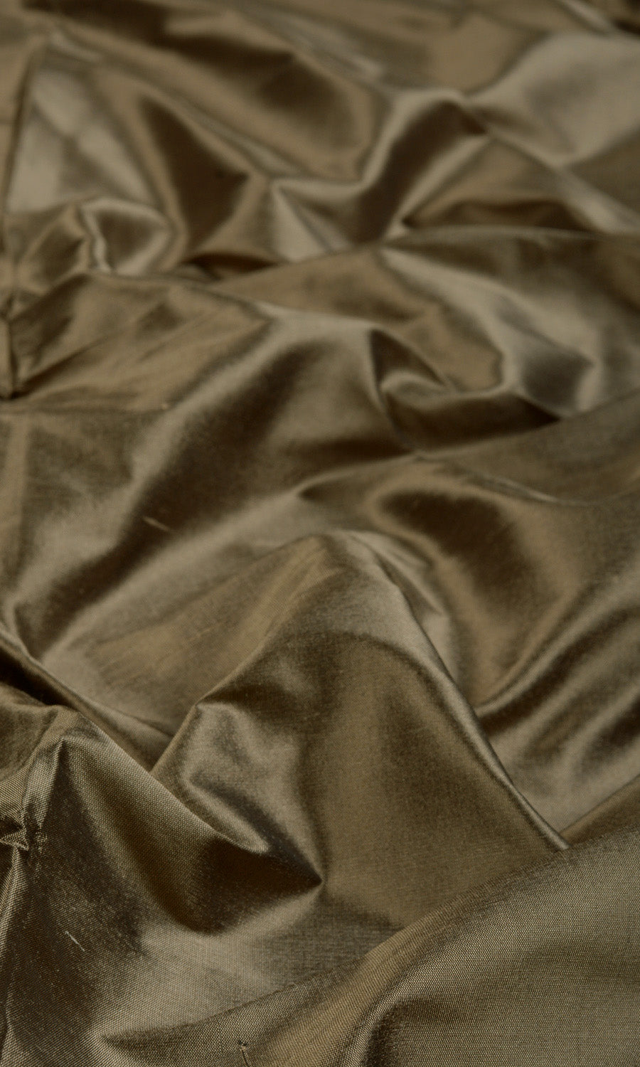 Shantung Silk Pinch Pleat, Rod Pocket, Eyelet Curtains (Cedar Brown)