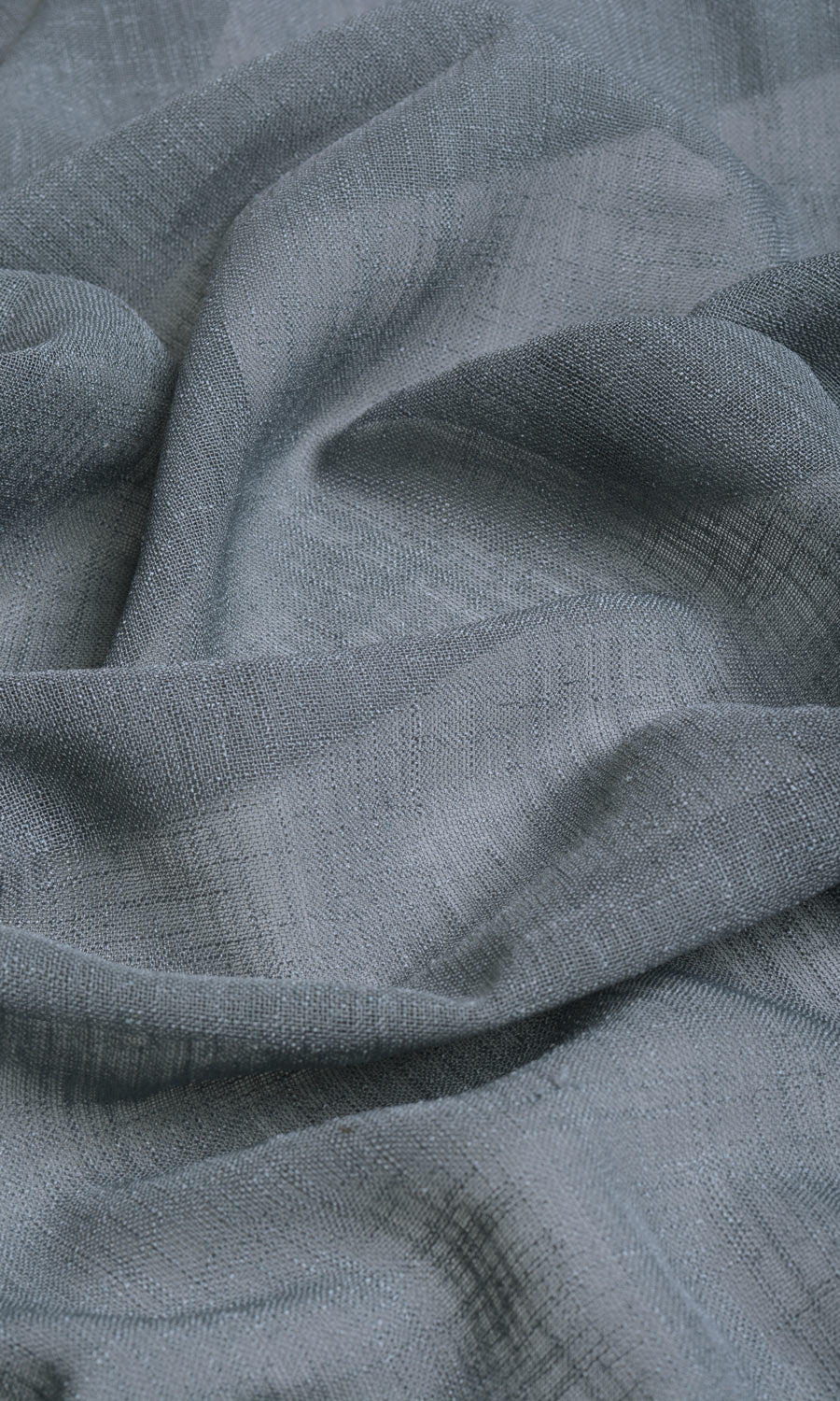 Linen Textured Sheer Window Treatments Fabric By the Metre (Grey)