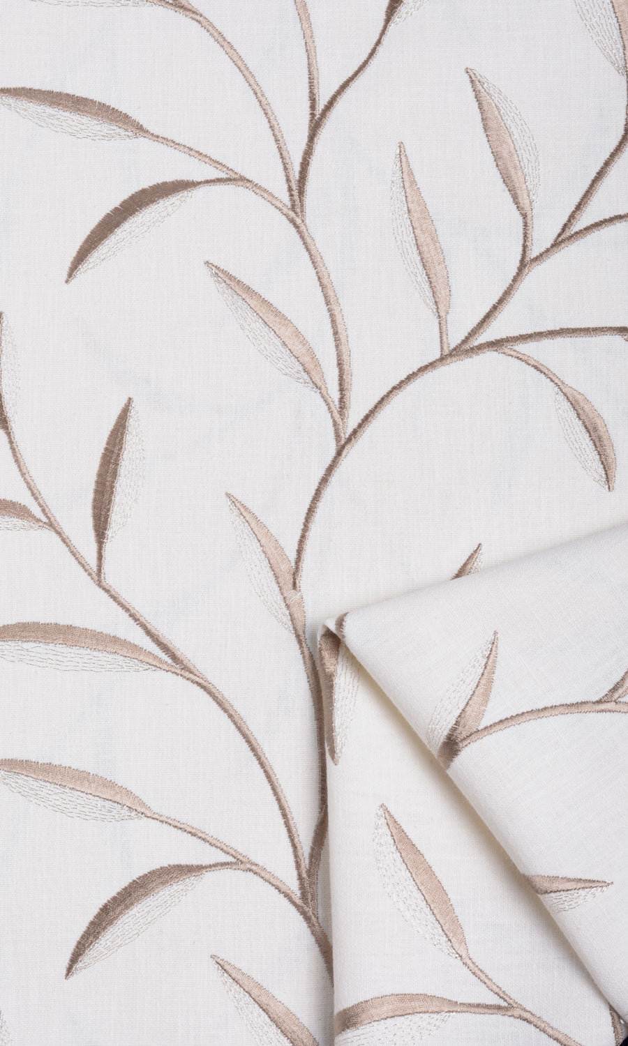 Floral Embroidery Curtains / Drapes / Window Drapery Panels (Cream)