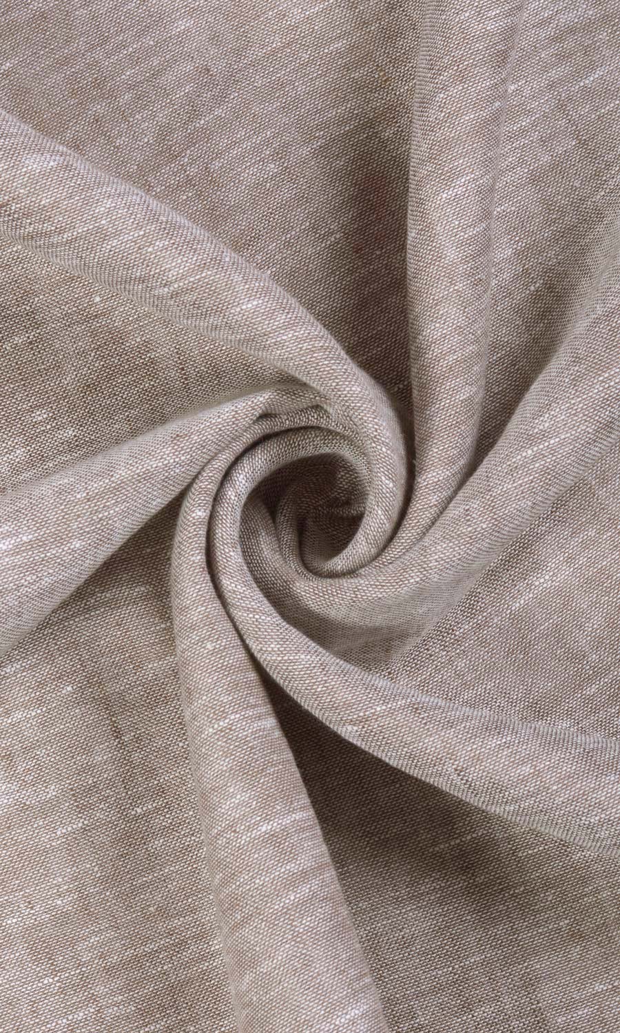 Linen Sheer Fabric Material By the Metre (Brown)