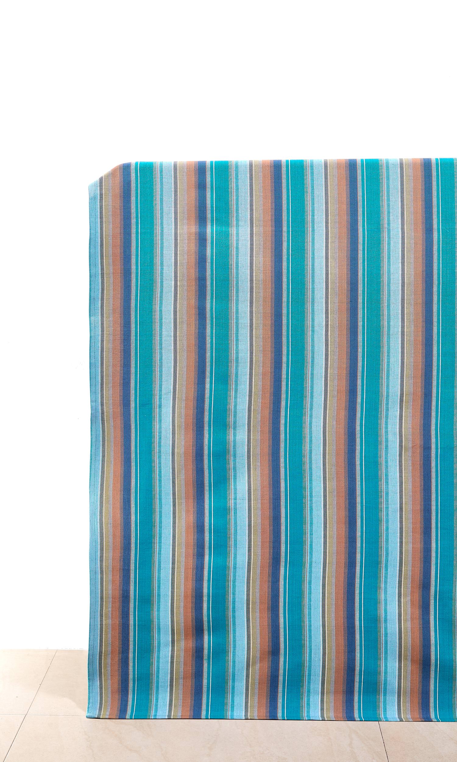 Cotton Window Treatments Fabric By the Metre (Blue)