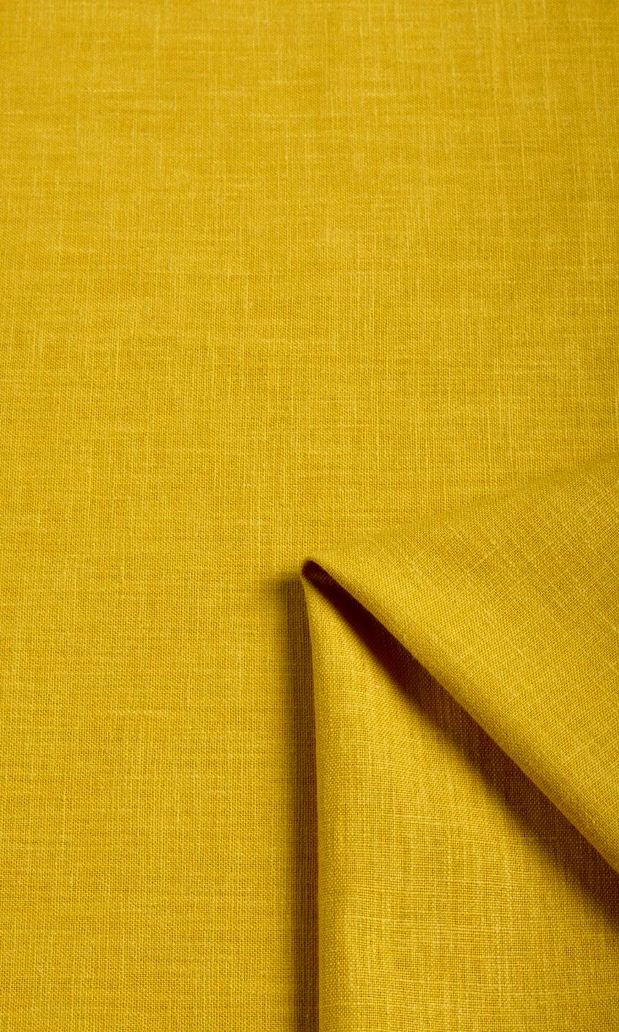 Poly-Cotton Blend Home Textile Fabric Material By the Metre (Yellow)