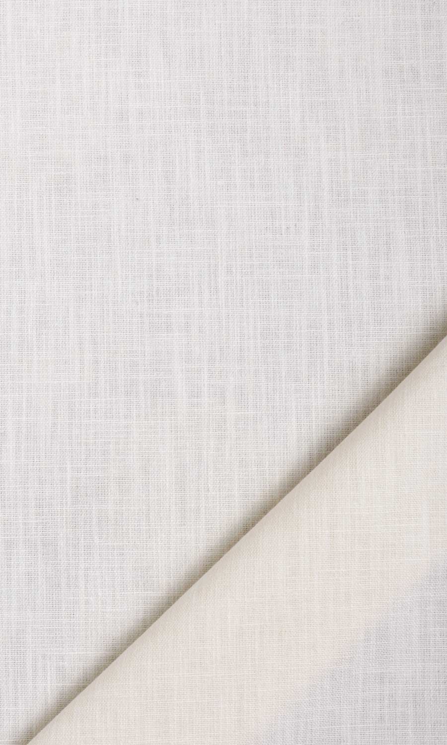 Poly-Cotton Window Treatments Fabric By the Metre (Cream/ White)