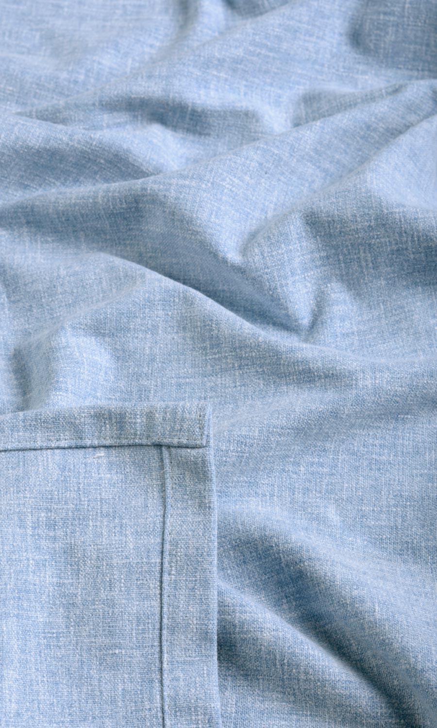 Poly-Cotton Blend Fabric By the Metre for Curtains & Drapes (Blue)
