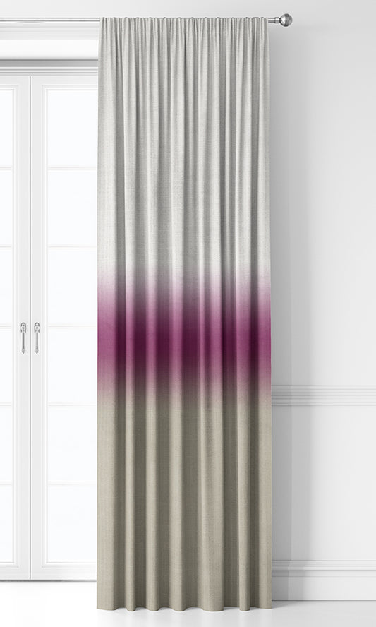 Pink & Beige Grommet Top Curtains For Powder Room