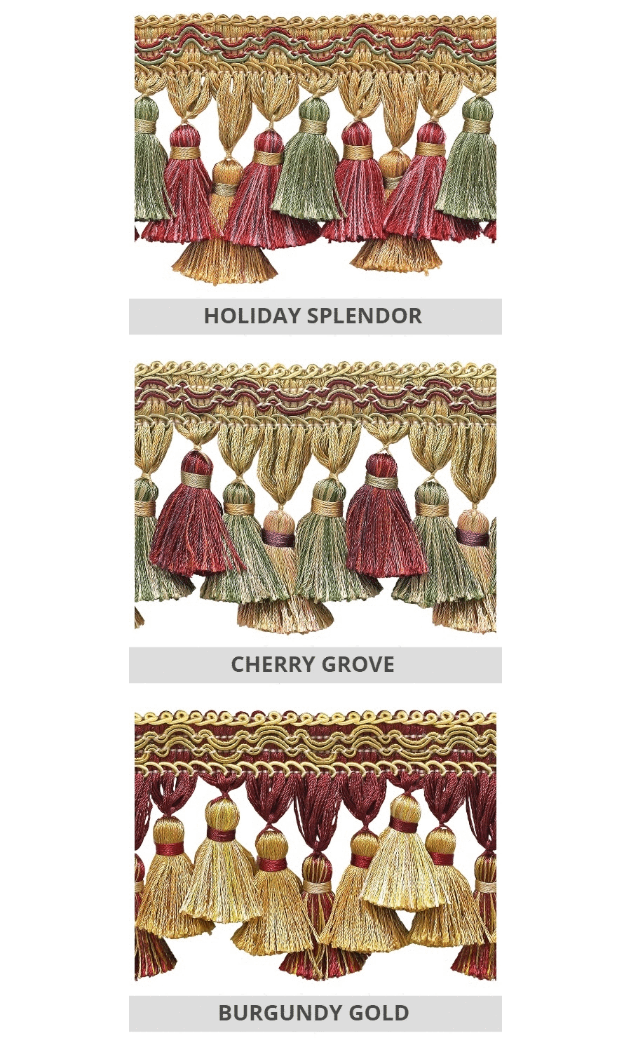 Curtain tassels and trims