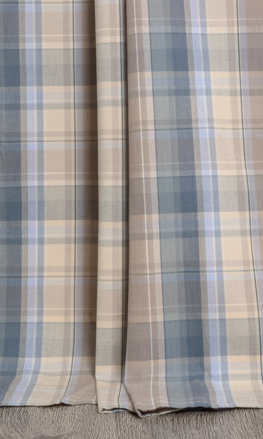 Cotton Made-to-Measure Curtains (Blue/ Brown)