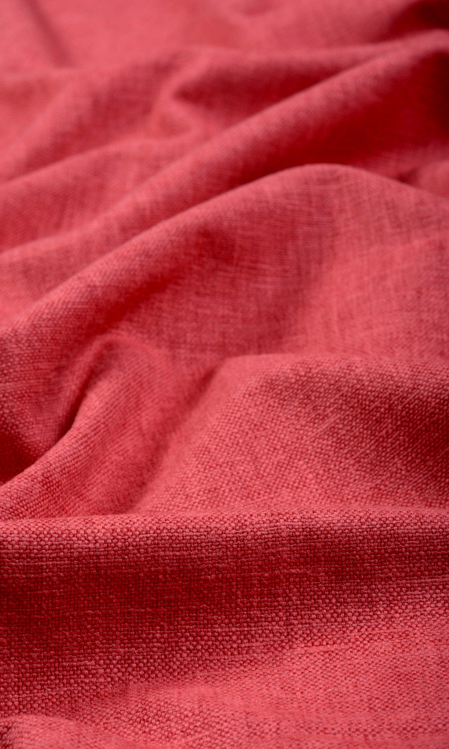 Linen-Blend Curtain Panels for Living, Bedroom, Kitchen, Bathroom (Red)