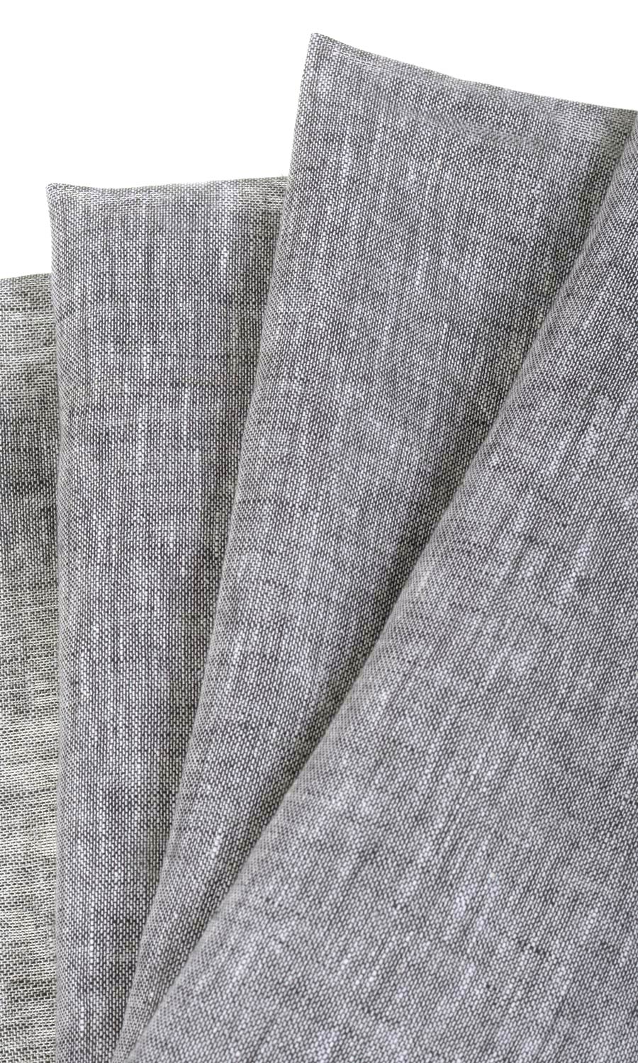 Linen Sheer Fabric By the Metre for Curtains & Drapes (Grey)