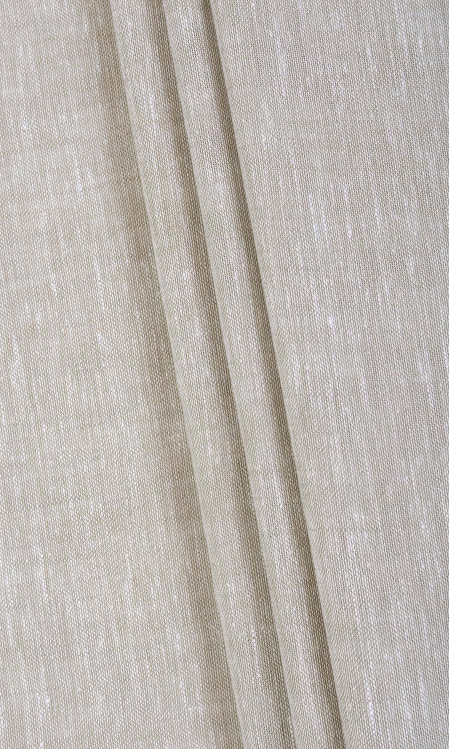 Linen Sheer Fabric By the Metre for Curtains & Drapes (Creamy Beige)