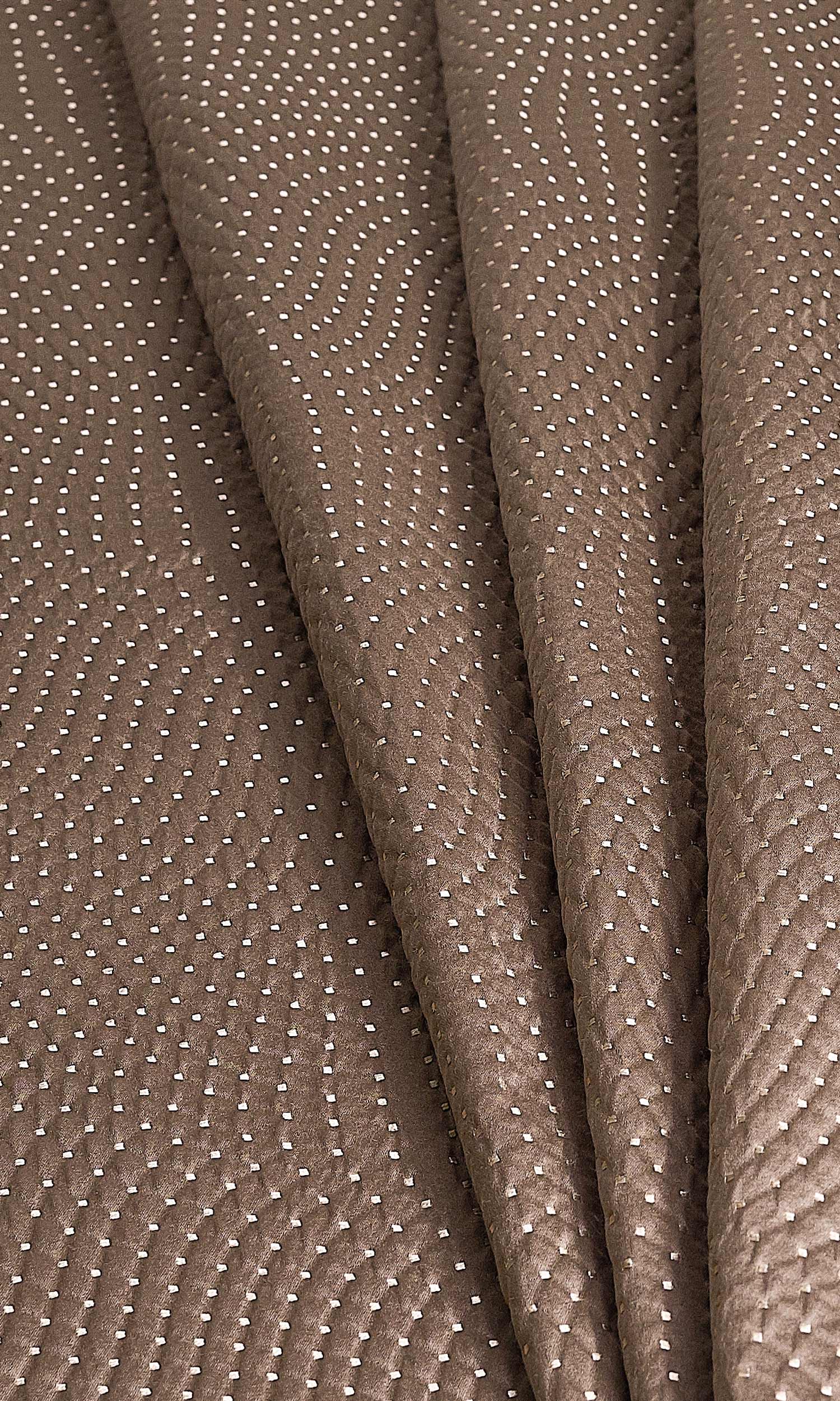 Silk-Blend Drapery (Caramel Brown)