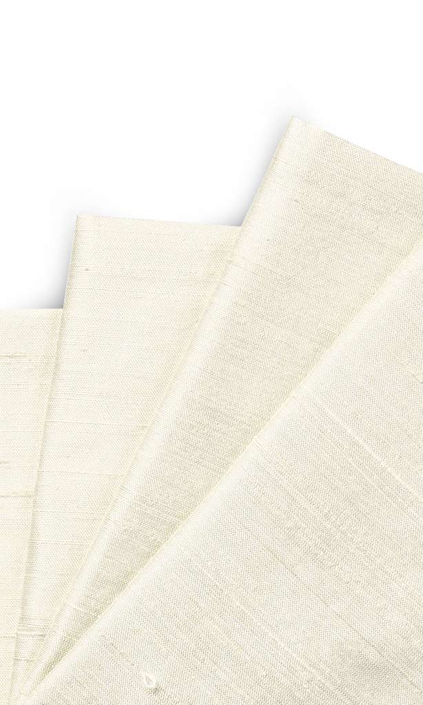 Dupioni Silk Window Treatments Fabric By the Metre (Cream/ Off-White)