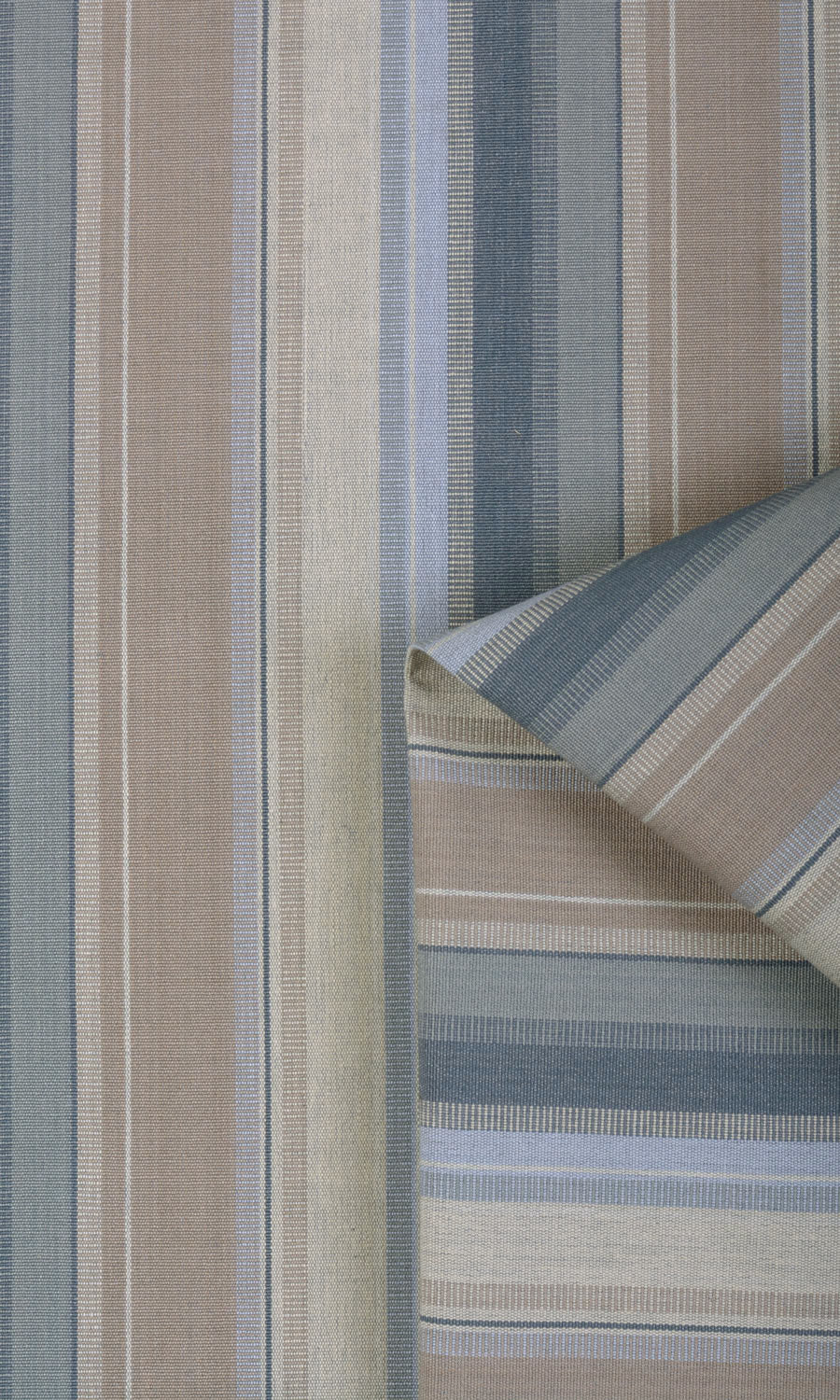 Cotton Window Treatments Fabric By the Metre (Blue/ Brown)