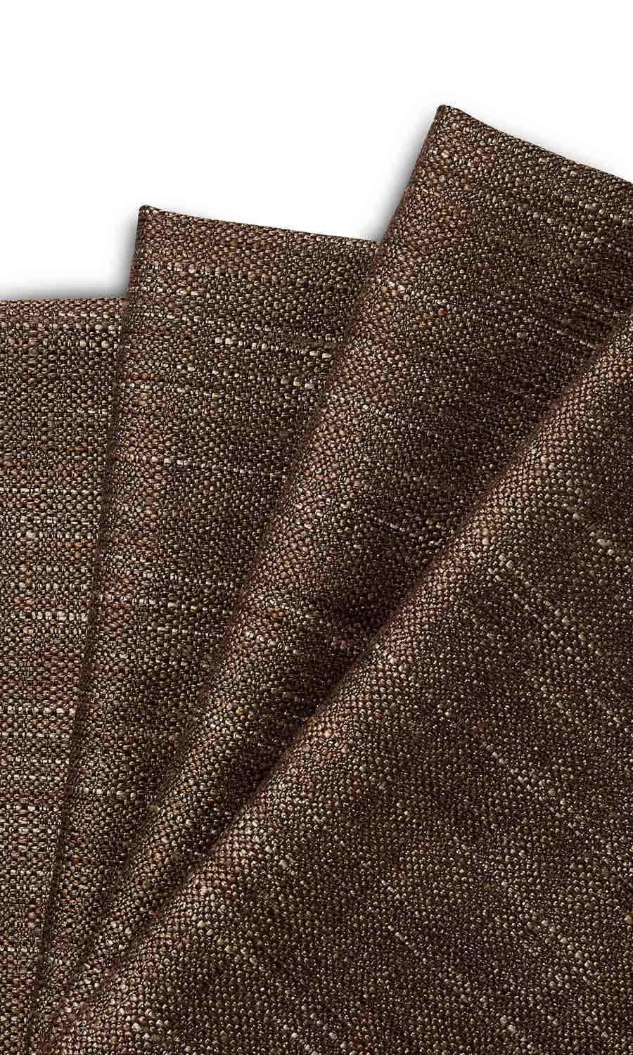 Textured Home Textile Fabric Material Sample (Brown)