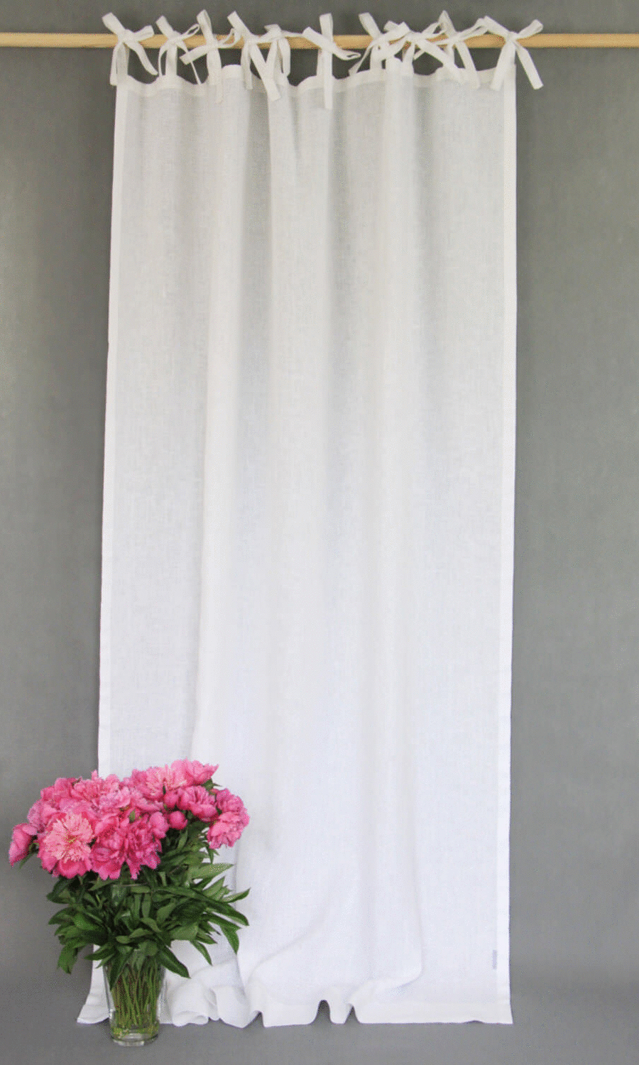 Pure Linen Free Fabric Material Sample (White/ Ivory)