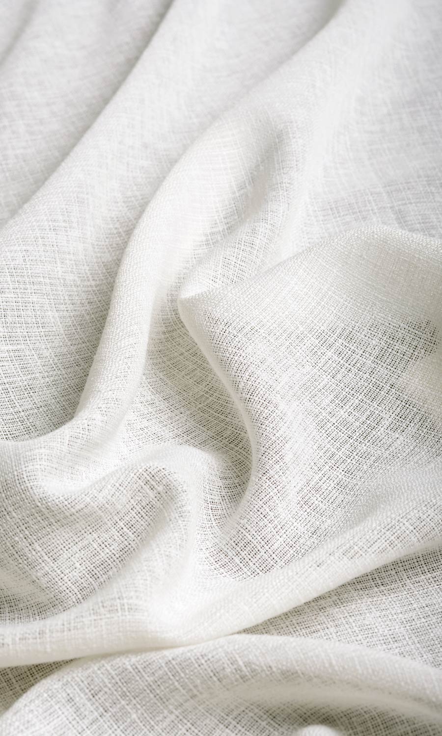 Sheer Window Treatments Fabric By the Metre (Pearl White)