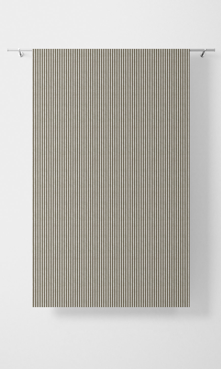 Striped Home Textile Fabric Material By the Metre (Mocha Brown/ White)