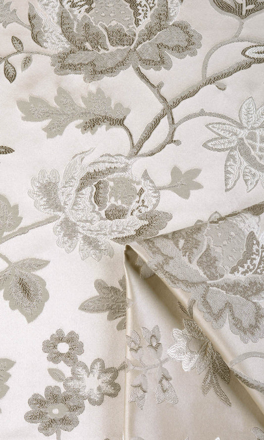 Floral Drapes (Beige/ Brown/ Ivory)