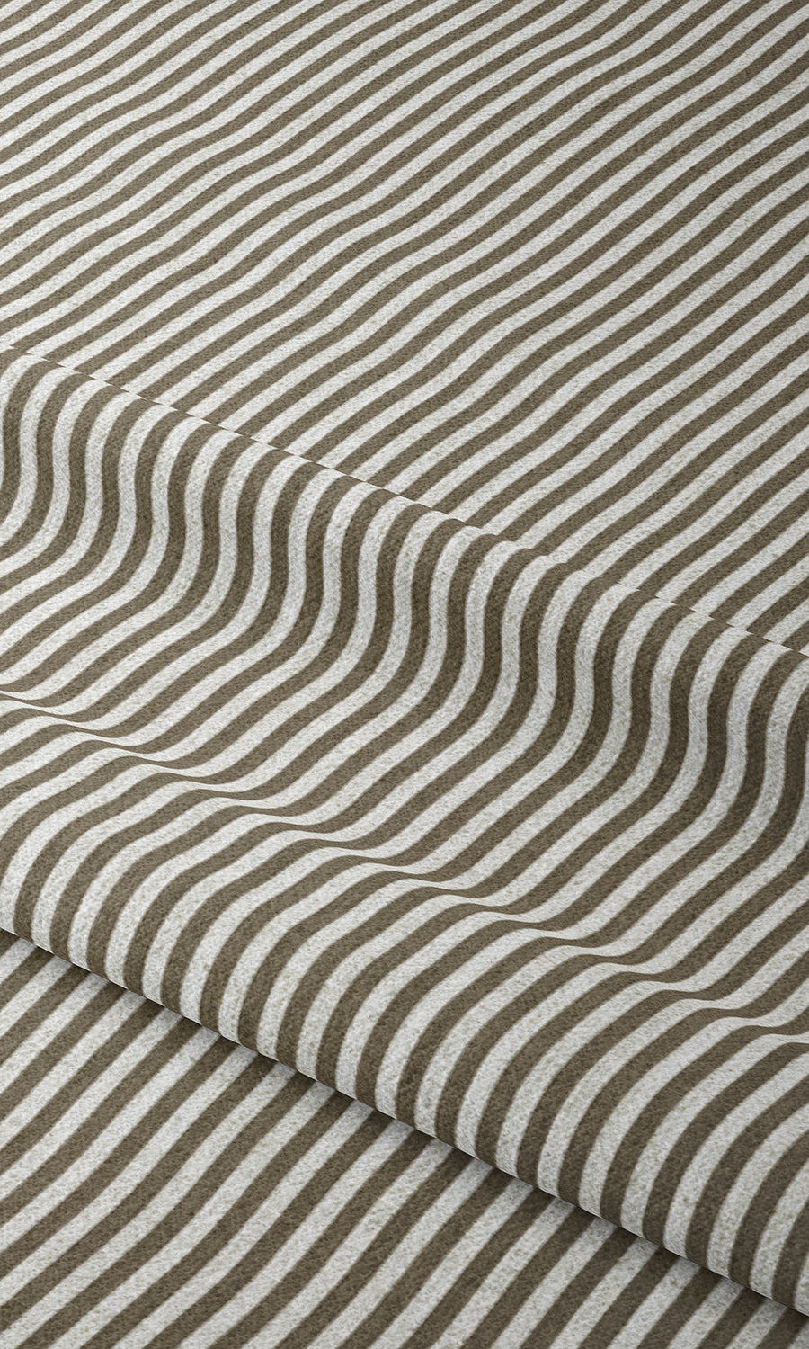 Striped Window Treatments Fabric By the Metre (Mocha Brown/ White)