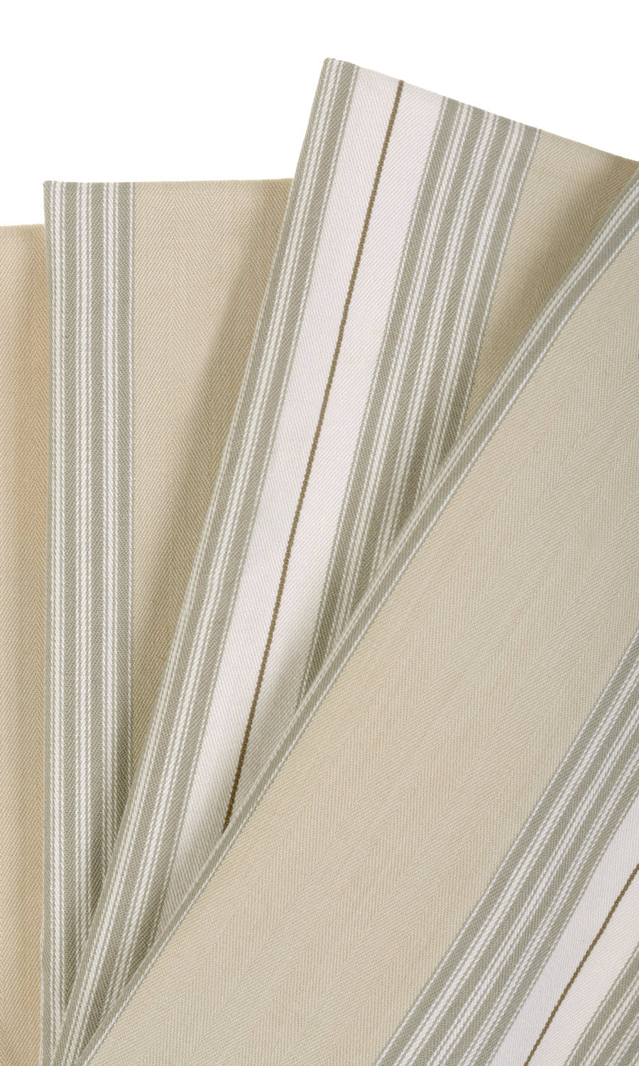 Cotton Fabric By the Metre for Curtains & Drapes (Beige/ White)