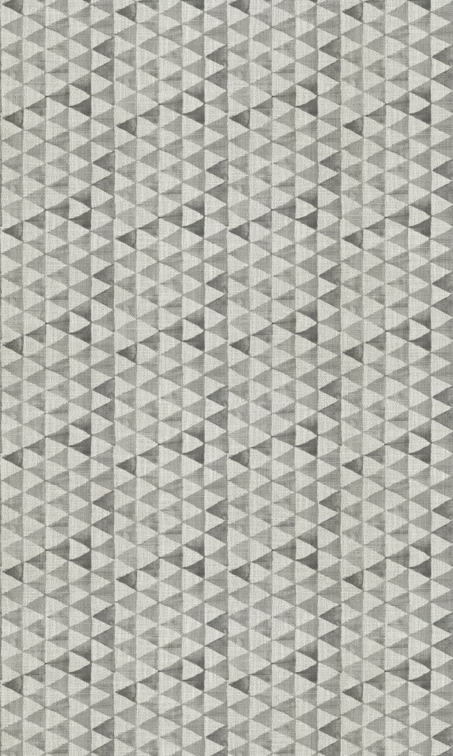 Triagonal Print Free Fabric Material Sample (Eggshell White/ Grey)