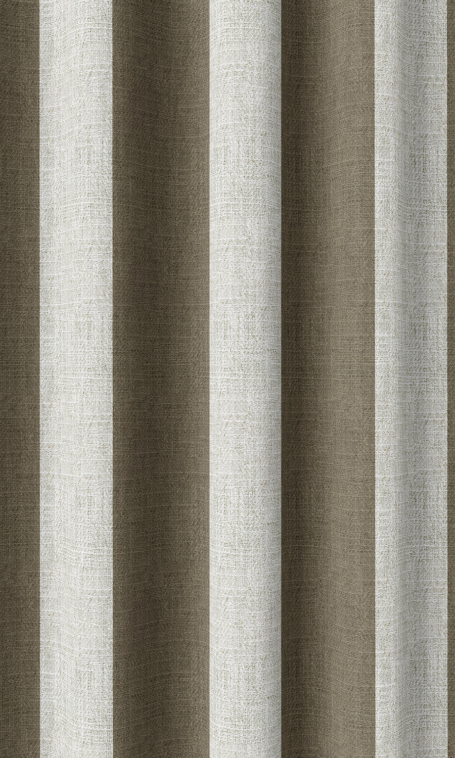 Striped Print Home Décor Fabric By the Metre (Mocha Brown/ White)