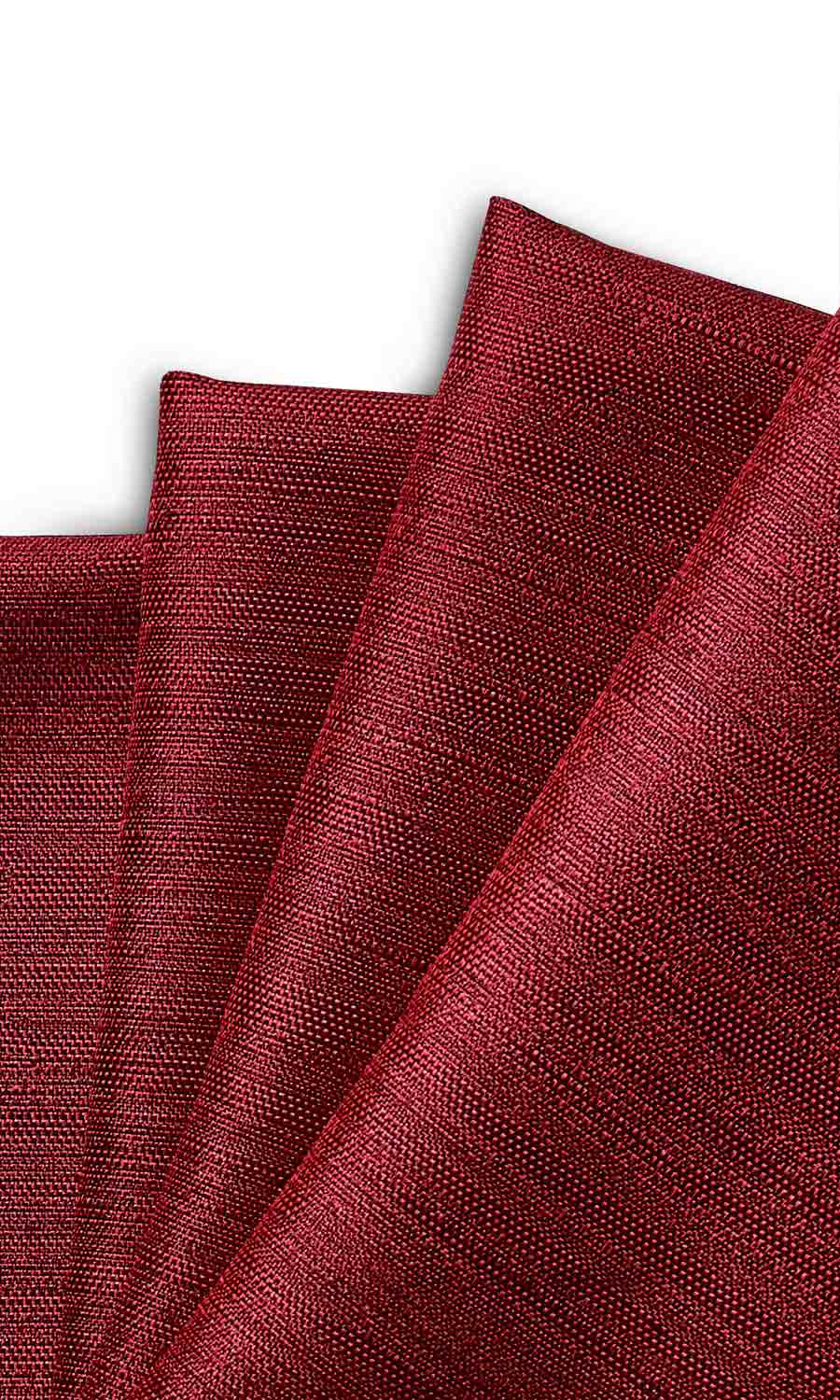 Faux Silk Pinch Pleat, Rod Pocket, Eyelet Curtains (Red)