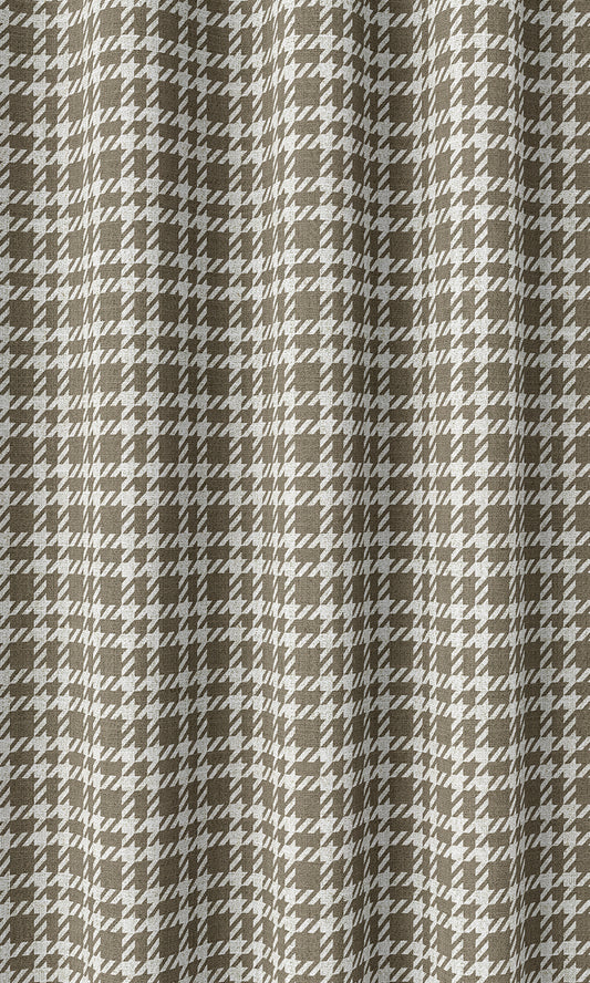 Checkered Curtains (Cedar Brown/ White)