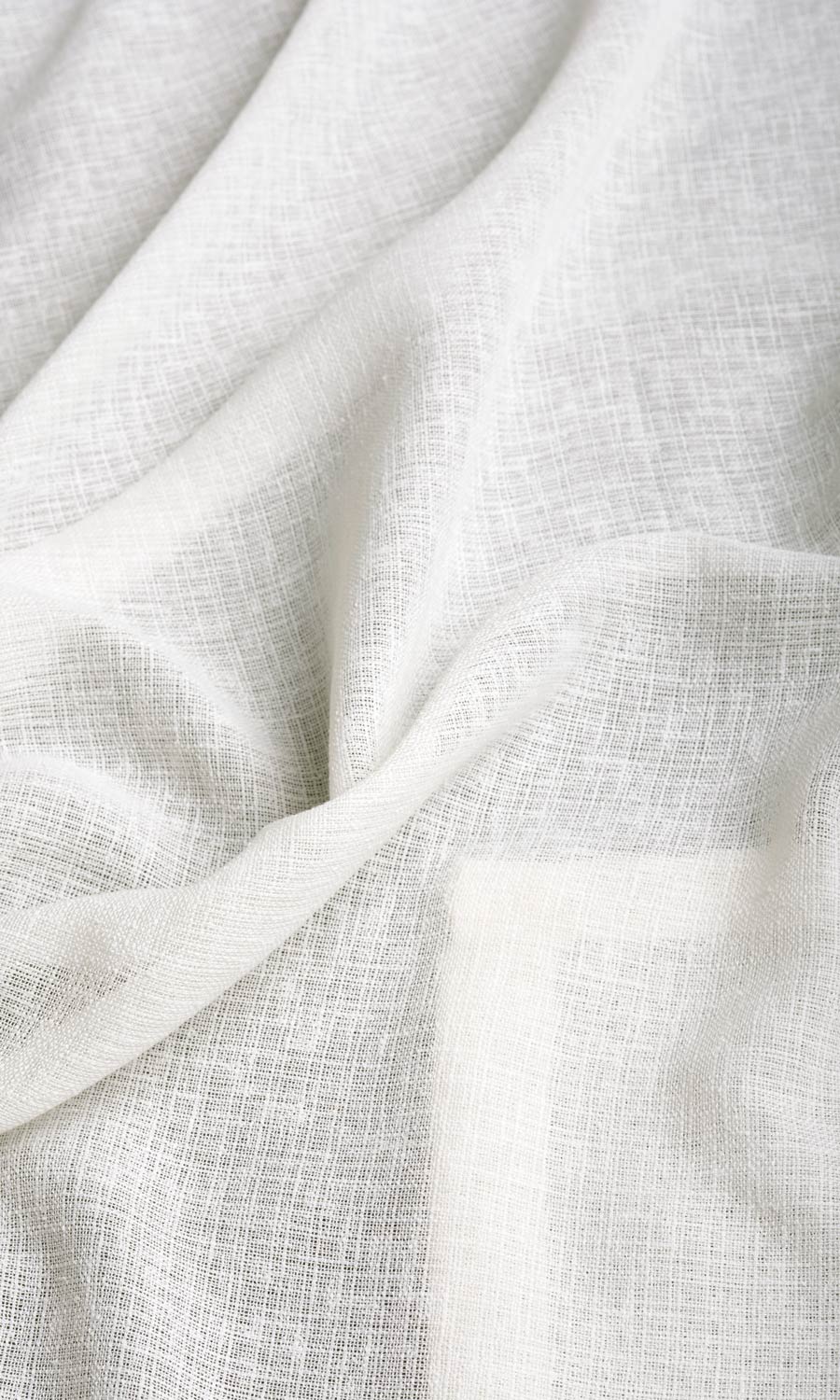 Sheer Fabric Material By the Metre (Pearl White)