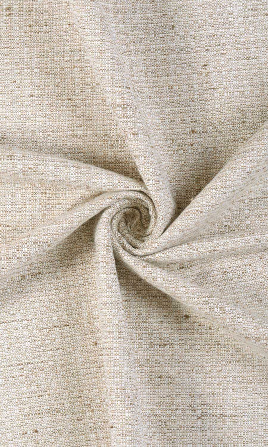 Textured Poly-Cotton Drapes (Beige/ Cream)