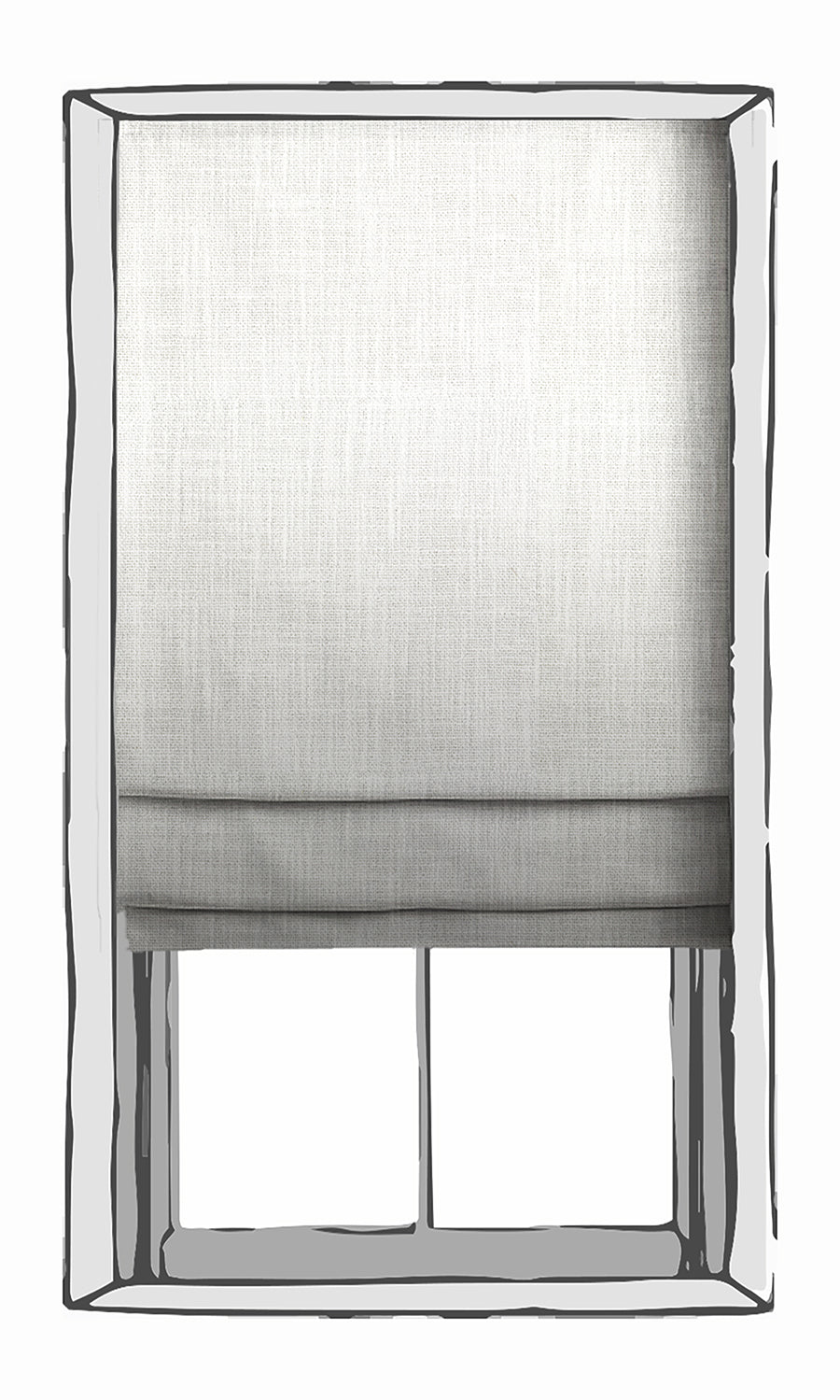 2-Tone Ombre Window Treatments Fabric Sample (Grey)