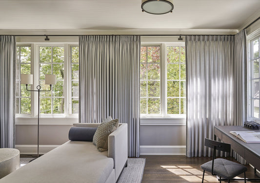 Living room grey curtains