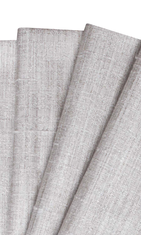 Grey slubby textured faux silk curtains