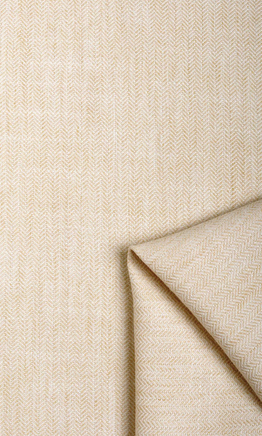 Herringbone Textured Curtains (Ivory Beige)