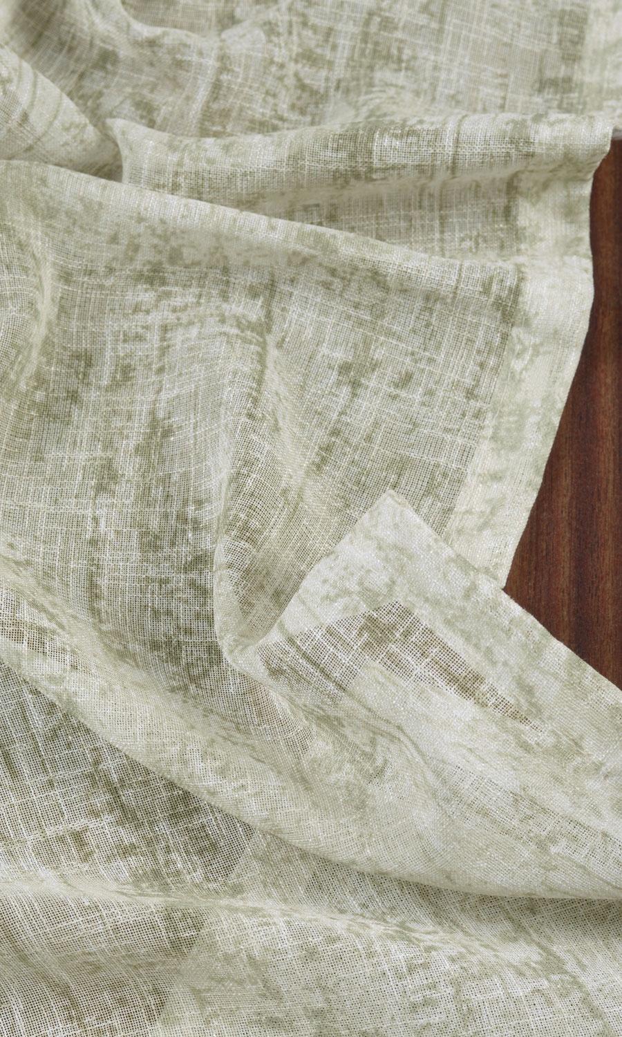 Textured Sheer Window Treatments Fabric Sample (Green)