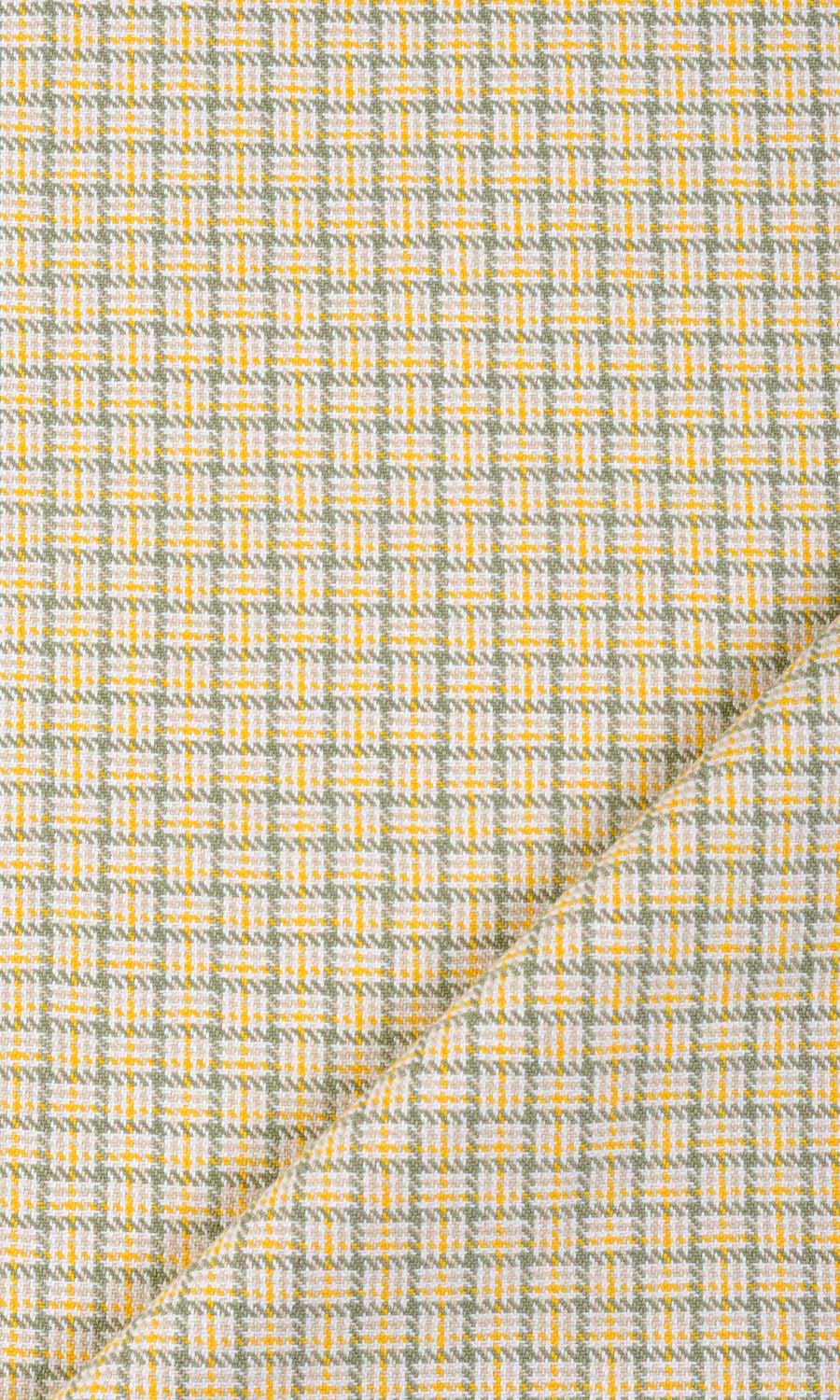 Basketweave Window Treatments Fabric By the Metre (Yellow/ Gray/ White)