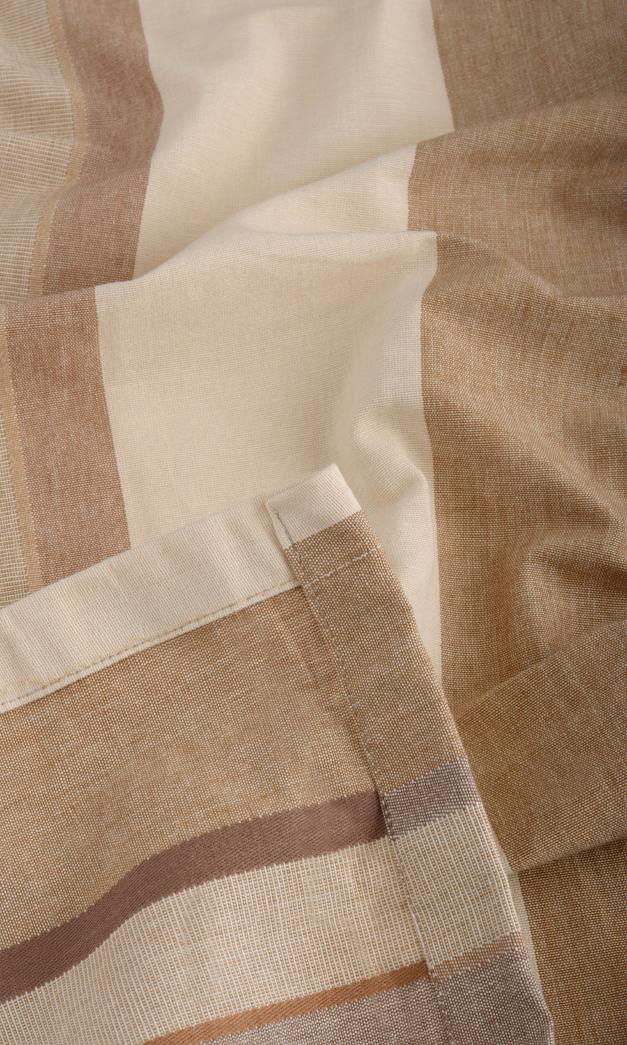 Cotton Home Textile Fabric Material By the Metre (Beige/ Brown)