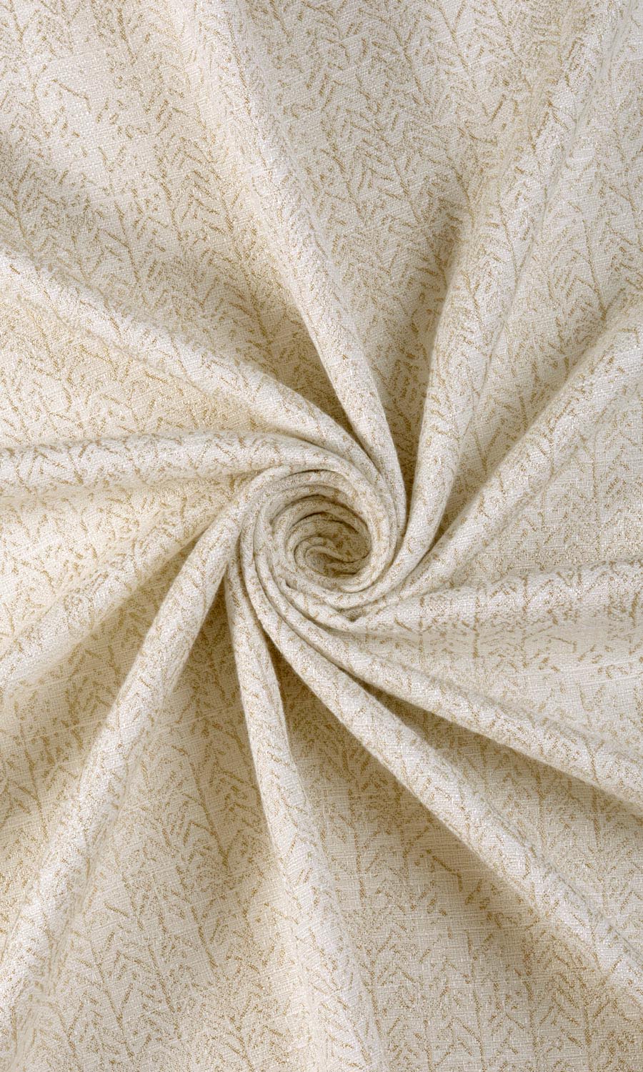 Herringbone Print Fabric By the Metre for Curtains & Drapes (Off White/ Pale Beige)