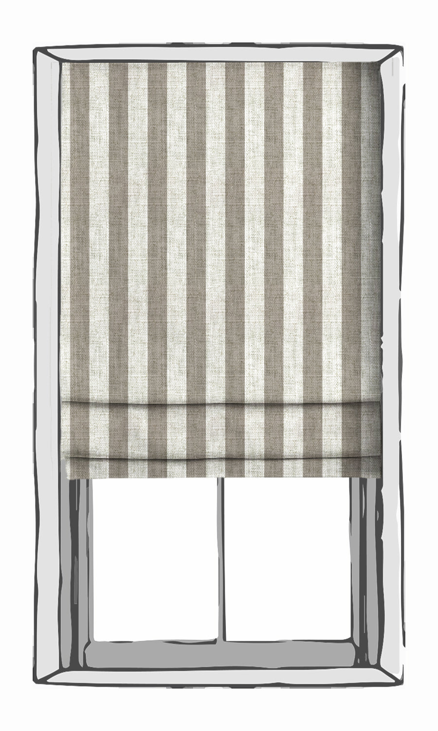 Modern Striped Free Fabric Material Sample (Grey/ White)