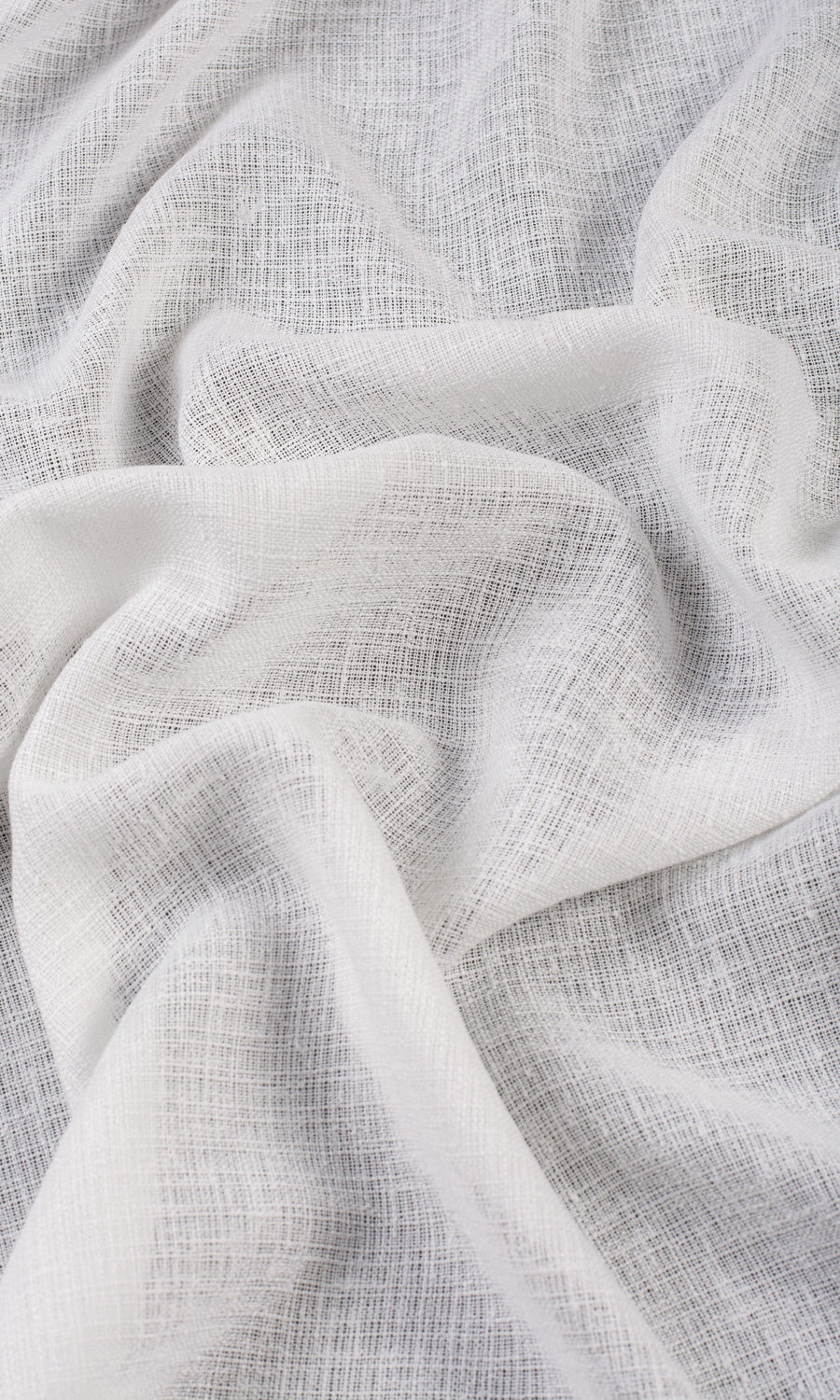 Plain Sheer Fabric Sample for Curtains & Drapes (White)
