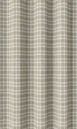 Checkered Home Décor Fabric By the Metre (Brown/ White)