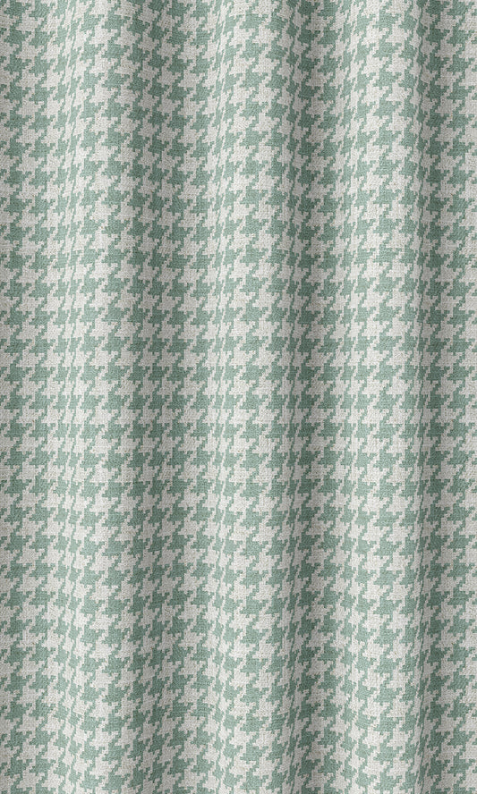 Houndstooth Print Custom Drapes